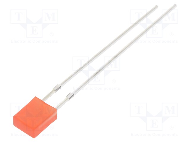 LED; rectangular; 2x4x5mm; red; 100÷150mcd; 100°; Front: flat; 20mA