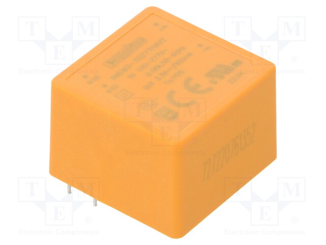 Converter: AC/DC; 3W; 85÷305VAC; Usup: 100÷430VDC; Uout: 3.3VDC