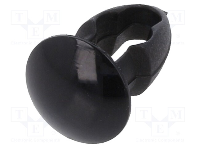 Rivet; polyamide; Rivet diam: 4.8mm; L.rivet: 4mm; Colour: black