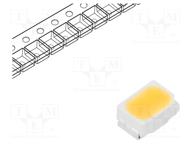 LED; SMD; 3020,PLCC2; white warm; 8÷13lm; 2250-2600K; 80; 120°; 30mA