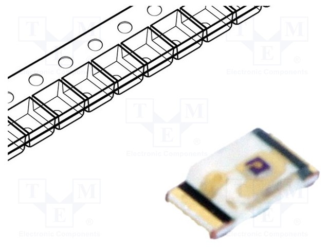 LED; SMD; 0603; yellow; 7.1÷45mcd; 1.6x0.8x0.35mm; 130°; 1.7÷2.3V