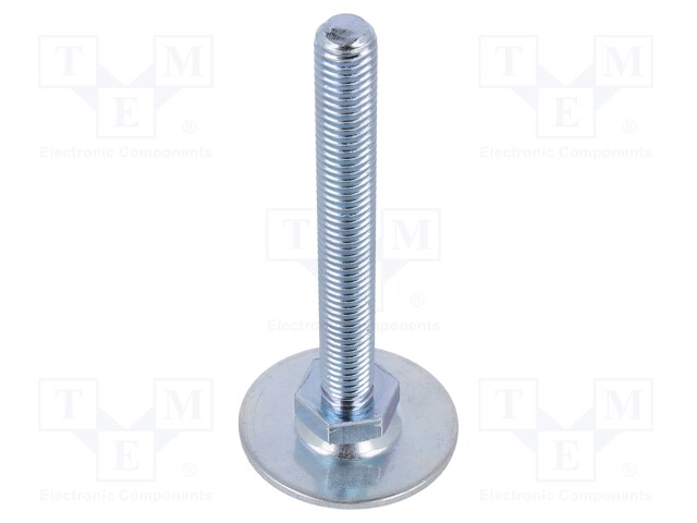 Foot of pin; Base dia: 60mm; M12; steel; Plunger length: 60mm