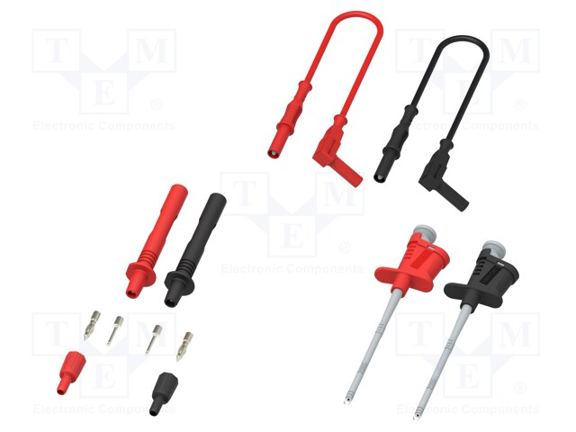 Test leads; red and black