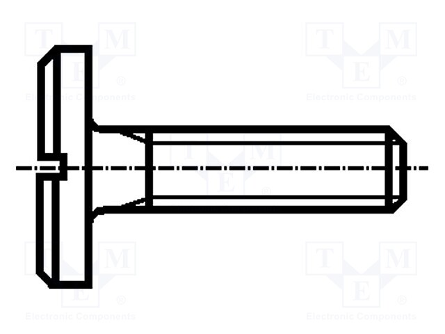 Screw; M3x5; DIN: 921; Head: cheese head; slotted; steel; zinc; 0,5mm