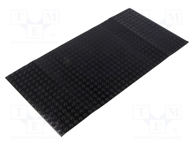 Self-adhesive foot; Ø: 6.4mm; H: 1.6mm; black; polyurethane