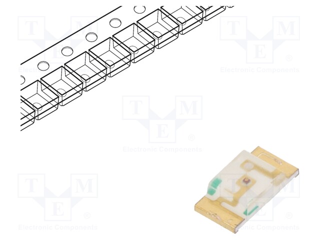 LED; SMD; 1206; red; 120÷230mcd; 3.2x1.6x0.75mm; 140°; 1.95÷2.5V