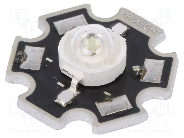 Power LED; STAR; green; Pmax: 3W; 515-535nm; 168.4÷192lm; 130°