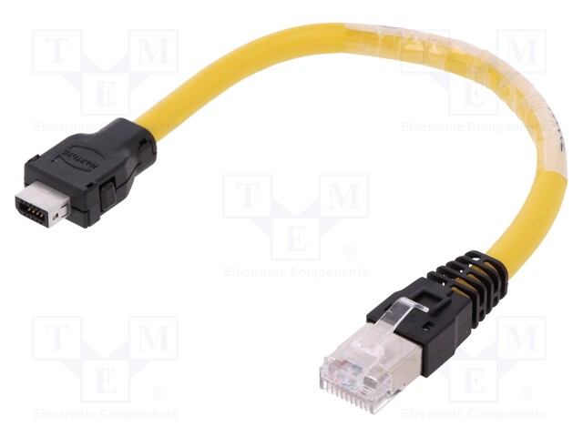 Cable; ix Industrial®; ix Industrial plug,RJ45 plug; 0.2m; PVC