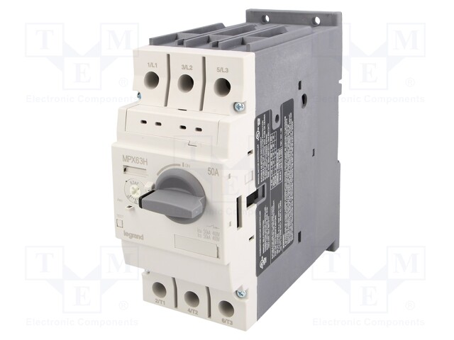 Motor breaker; 22kW; 230÷690VAC; DIN; Overcurrent release: 34÷50A