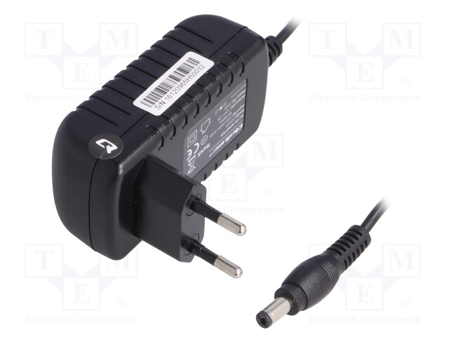 Power supply: switched-mode; 12VDC; 2A; Out: 5,5/2,5; 24W