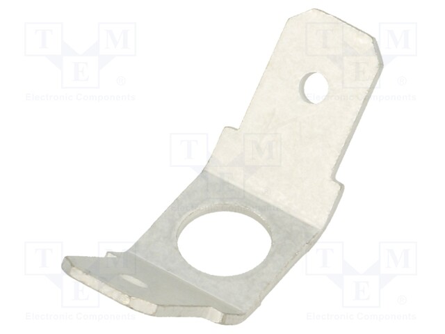 Terminal: flat; 6.4mm; 0.8mm; male; 2x terminal; screw; brass