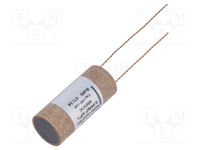 Capacitor: copper-polypropylene-paper; 68nF; 600VDC; ±5%; 0.0035