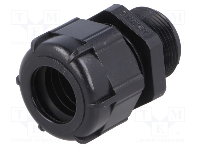 Cable gland; with long thread; M25; IP68; Mat: polyamide; black