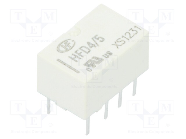 Relay: electromagnetic; DPDT; Ucoil: 5VDC; 0.5A/125VAC; 2A/30VDC