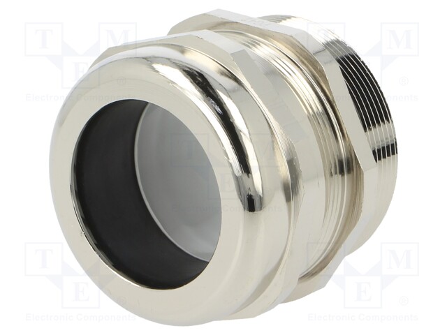 Cable gland; PG42; IP68; Mat: brass; Body plating: nickel