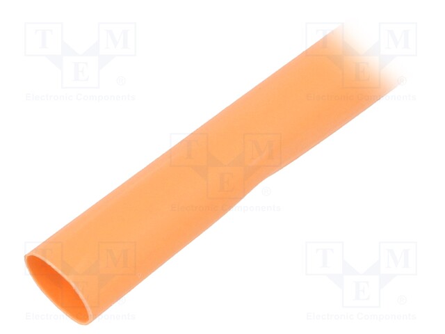 Heat shrink sleeve; glueless; 2: 1; 6.4mm; L: 1m; orange