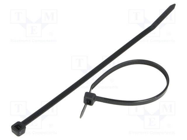 Cable tie; L: 300mm; W: 3.6mm; polyamide; 180N; black; Ømax: 76mm