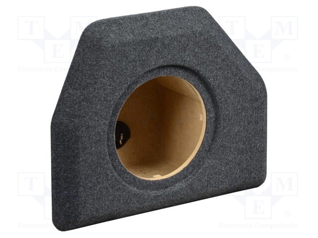 Car loudspeaker enclosure; MDF; gray melange; textil; 15l; 250mm