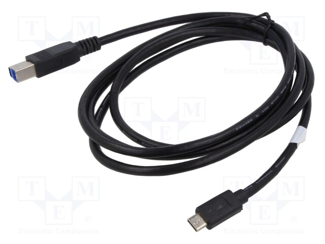 Cable; Power Delivery (PD),USB 3.1; USB B plug,USB C plug; 1.8m