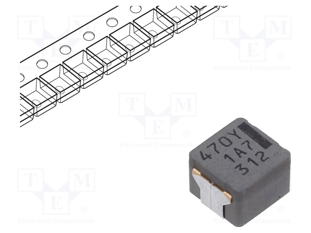 Power Inductor (SMD), Choke Coil, 48 µH, 2.3 A, Wirewound, 4.1 A, PCC-M0754M Series