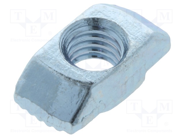 Nut; for profiles; Width of the groove: 8mm; steel; zinc; H: 1.5mm