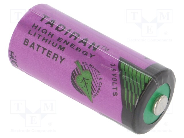 Battery: lithium (LTC); 3.6V; 2/3AA; Ø14.7x33.5mm; 1600mAh