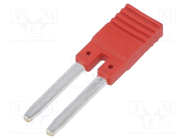 Connection bridge; 10A; 250VAC; Colour: red