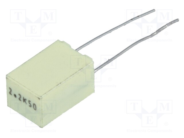 Capacitor: polyester; 4.7uF; 30VAC; 50VDC; Pitch: 5mm; ±5%