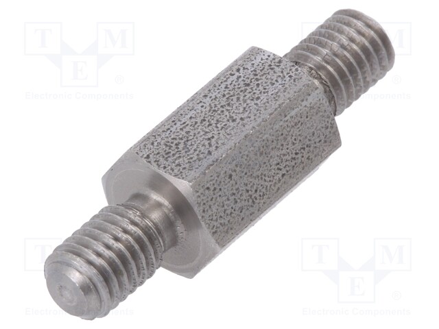 Screwed spacer sleeve; 12mm; Ext.thread: M5; hexagonal