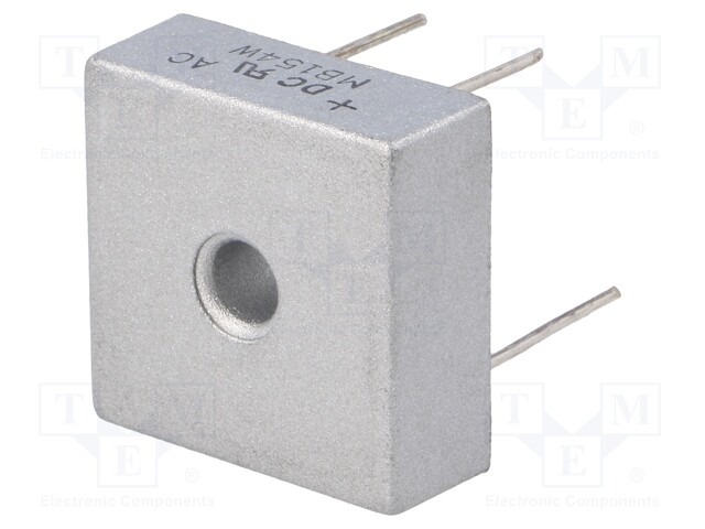 Single-phase bridge rectifier; Urmax: 400V; If: 15A; Ifsm: 300A