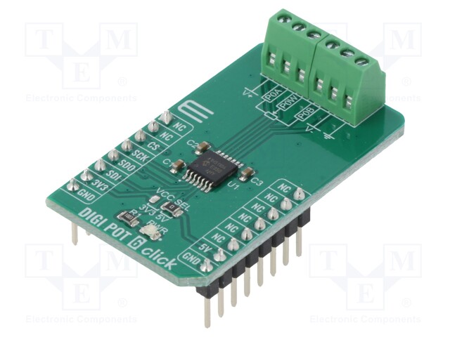 Click board; digital potentiometer; SPI; MCP41HV51; 3.3/5VDC