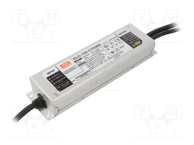 Power supply: switched-mode; LED; 134.4W; 107÷192VDC; 700mA; IP67