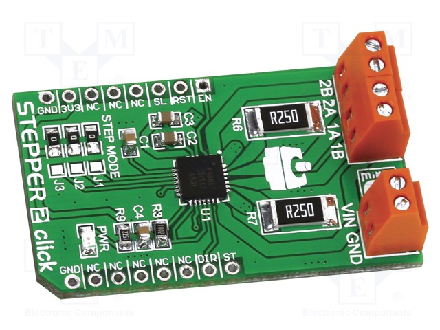 Click board; stepper motor driver; PWM; A4988; 3.3/5VDC