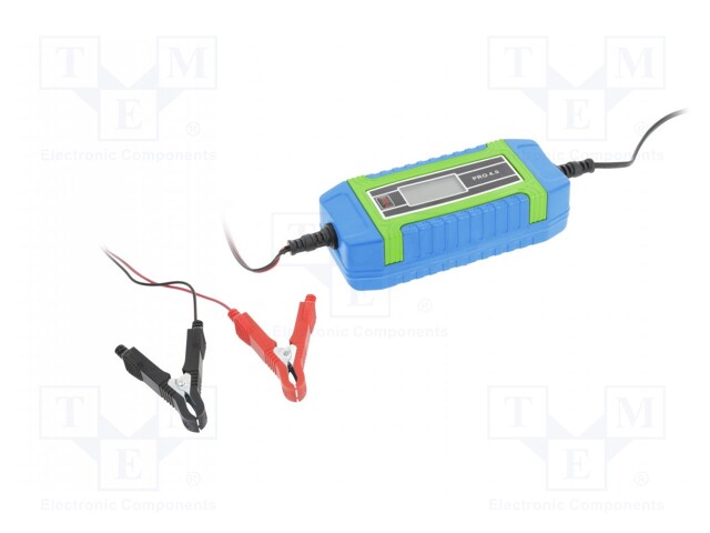 Charger: for rechargeable batteries; 6/12V; 4A; 4÷140Ah