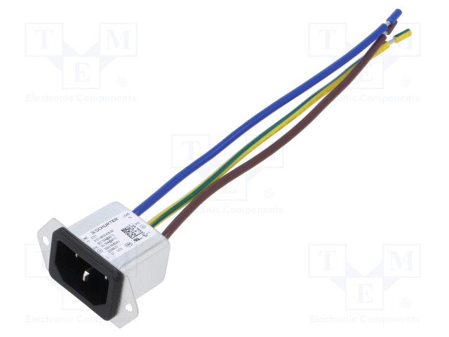 Connector: AC supply; socket; male; 10A; 250VAC; IEC 60320; C14 (E)