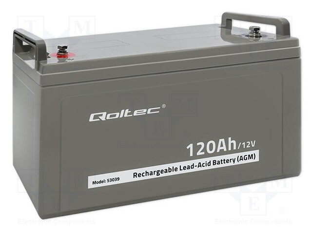 Re-battery: acid-lead; 12V; 120Ah; AGM; maintenance-free