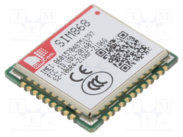 Module: GPRS/GNSS; 9600bps; 2G; 77pad SMT; SMD; GNSS