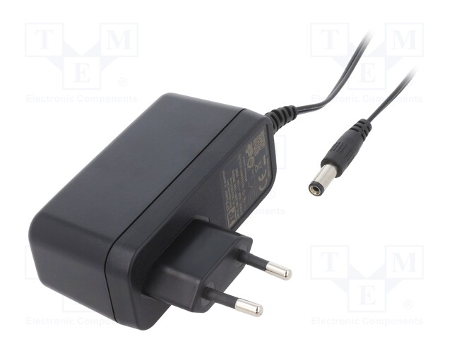 Power supply: switched-mode; voltage source; 12VDC; 1.5A; 18W
