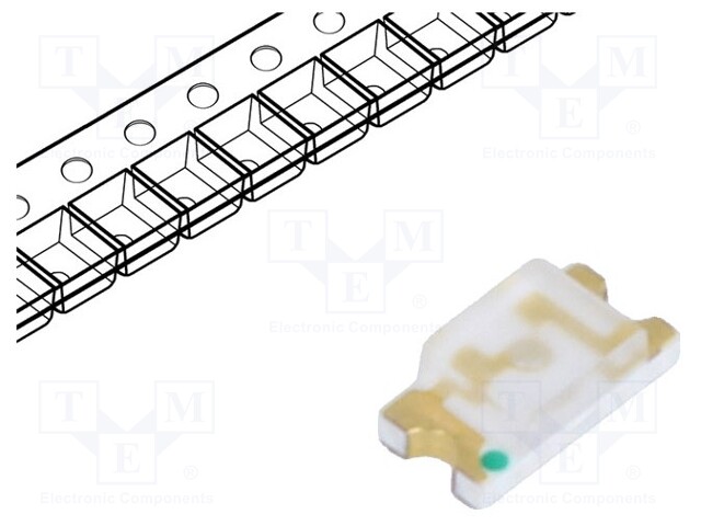 LED; SMD; 1206; green; 360mcd; 3.2x1.6x1.1mm; 140°; 2.8÷3.6V; 20mA