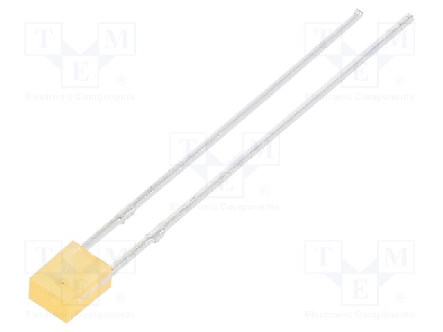 LED; rectangular; orange; 130°; Front: flat; 20mA; 1.6÷2.4V