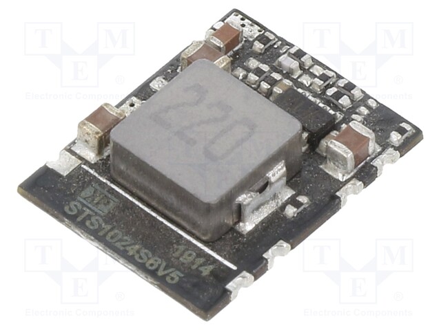 Non Isolated POL DC/DC Converter, ITE, 1 Output, 6.5 W, 6.5 V, 1 A, Fixed, Adjustable