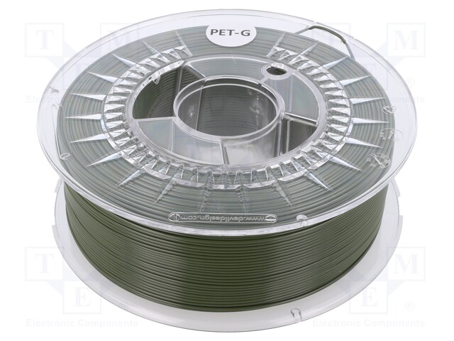 Filament: PET-G; 1.75mm; olive; 220÷250°C; 1kg
