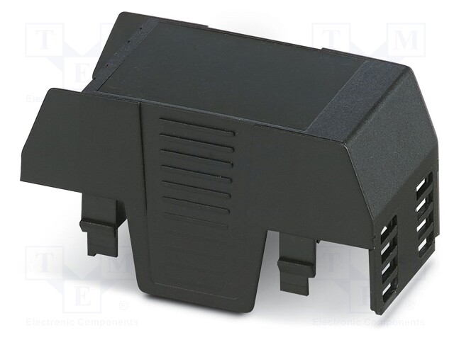 Cover; for enclosures; UL94HB; Series: EH 35 FLAT; Mat: ABS; black