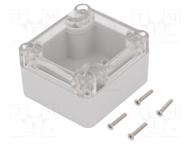 Enclosure: multipurpose; X: 57mm; Y: 63mm; Z: 37mm; ABS; grey; gasket