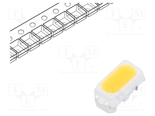 LED; SMD; 3014,PLCC2; white warm; 6÷10lm; 2650-2868K; 80; 120°; 20mA