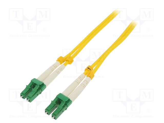 Fiber patch cord; both sides,LC/APC; 5m; LSZH; yellow