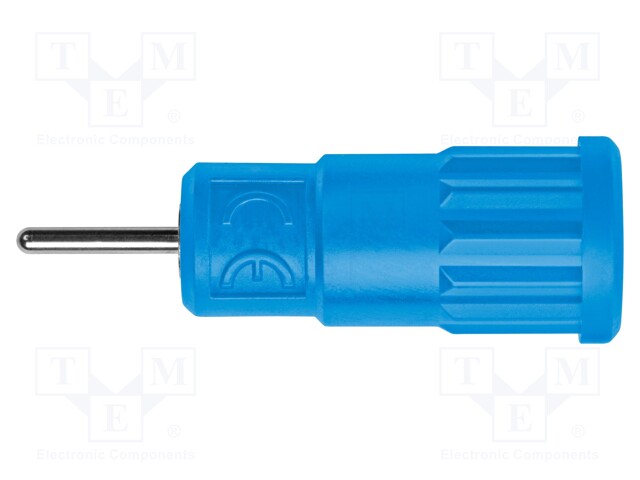 Socket; 4mm banana; 36A; 1kV; blue; push-in,on panel; -25÷80°C; 5mΩ