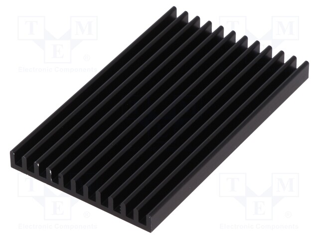 Heatsink: extruded; grilled; black; L: 75mm; W: 45mm; H: 6mm; 11.5K/W