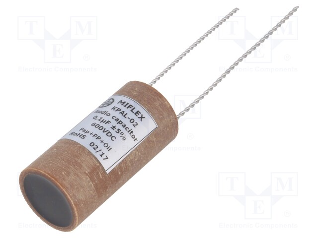 Capacitor: aluminum-polypropylene-paper; 100nF; 600VDC; ±5%