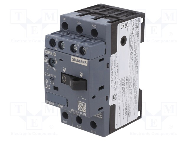 Motor breaker; 0.55kW; Auxiliary contacts: NO + NC; 220÷690VAC